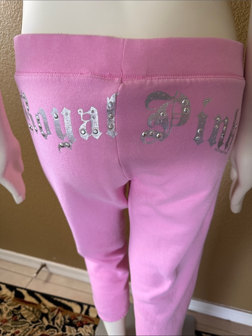 Pink Drawstring Cropped Sweatpants - Picture 3 of 7